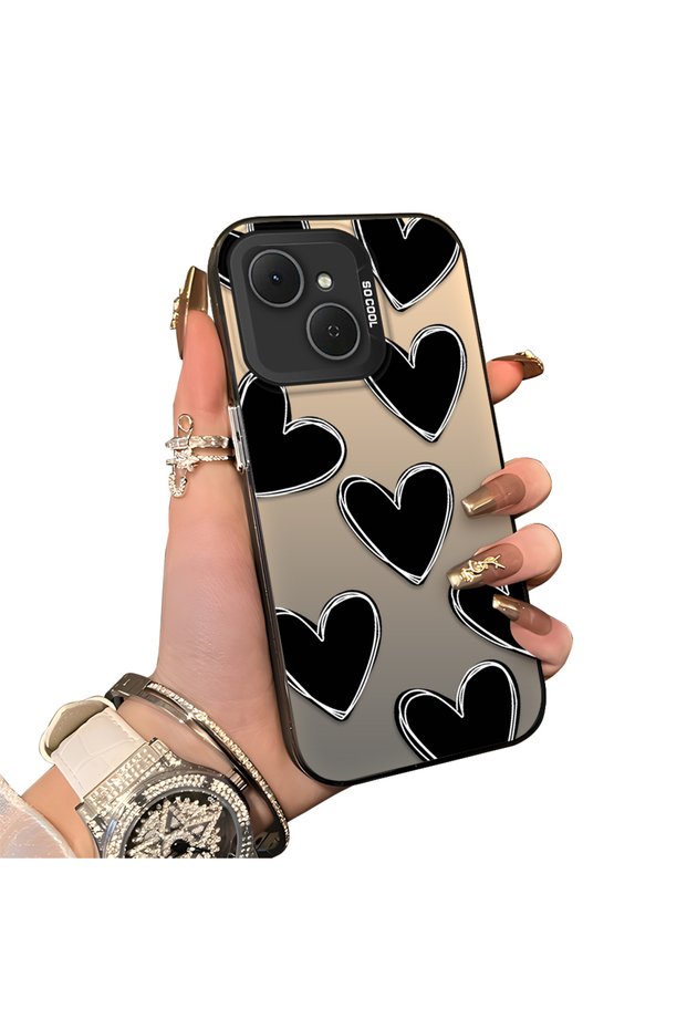 Tecno Spark 40C Compatible Hard Acrylic Back Silicone Edge Lens Protection Case