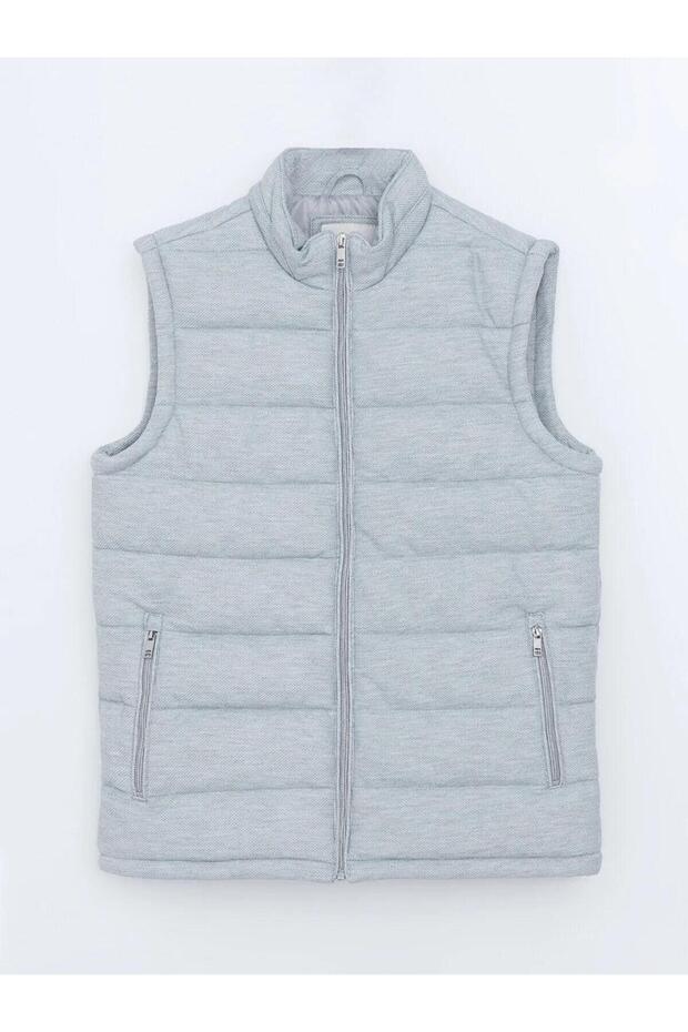 Slim Fit Stand Collar Men's Puffer Vest (S5)