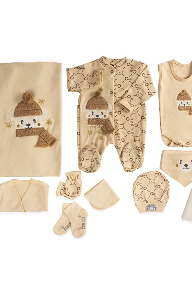 10-Piece Premium Snowman Teddy Bear Embroidered Baby Hospital Release Set