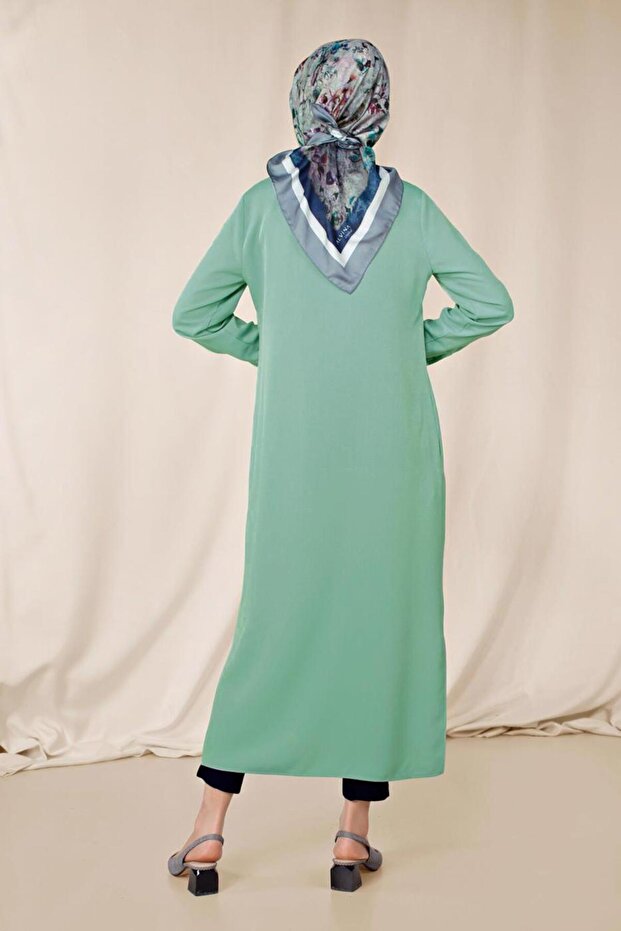 Buttoned Tunic with Side Slips 4854 - 4