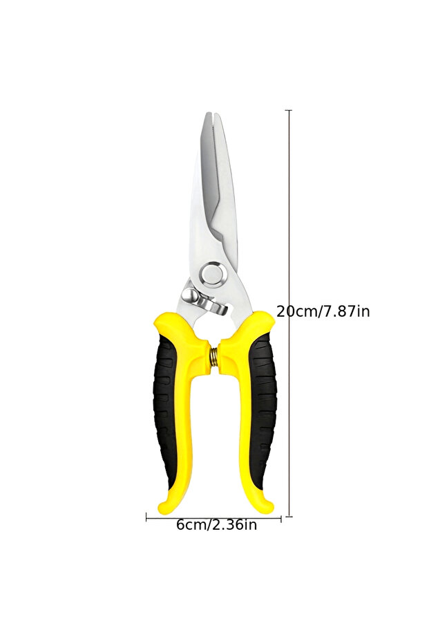 1PC Stainless Steel Electrician Scissors – 1PC Multifunction Manual Shears, Groove Cutting Tool for