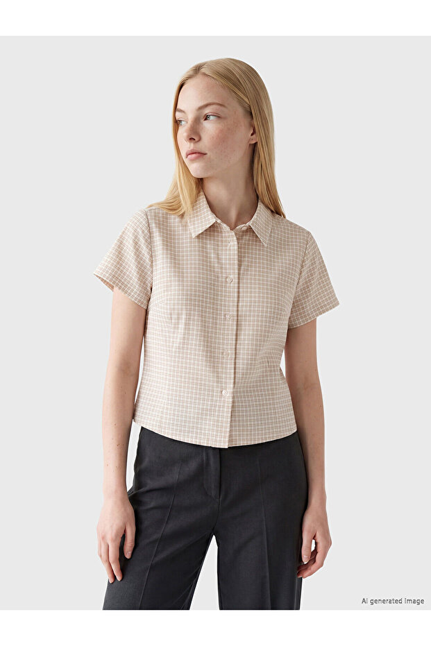 Nevavm with a Difference Plaid Short Sleeve Women's Shirt