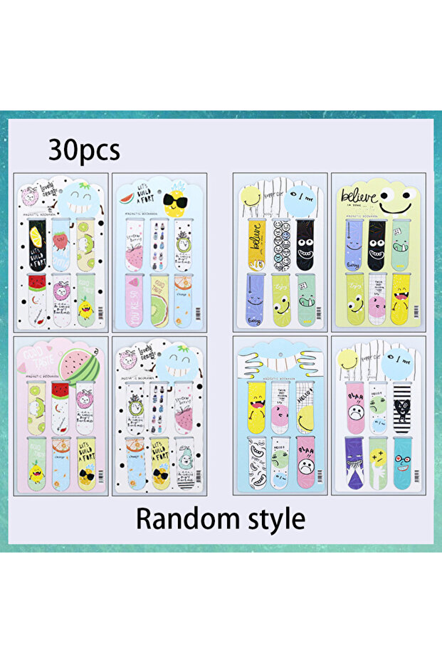 30pcs 18pcs/30pcs Magnetic Bookmarks for Kids & Book Lovers, Cute Student Book Markers, Minimalist P