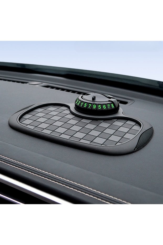 black Multifunction Car Anti-Slip Mat Auto Phone Holder Car Dashboard Mat with Phone Holder in Car A