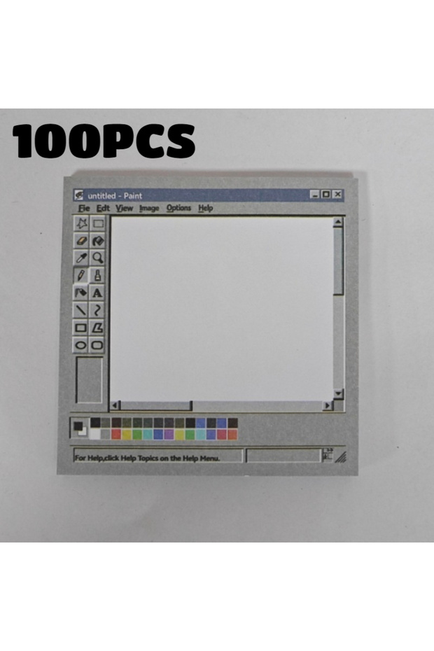 100 قطعة من الملاحظات اللاصقة بتصميم كلاسيكي على شكل أدوات رسم الكمبيوتر، دفتر ملاحظات ذاتي اللصق بـ 50/100/250 ورقة - 1