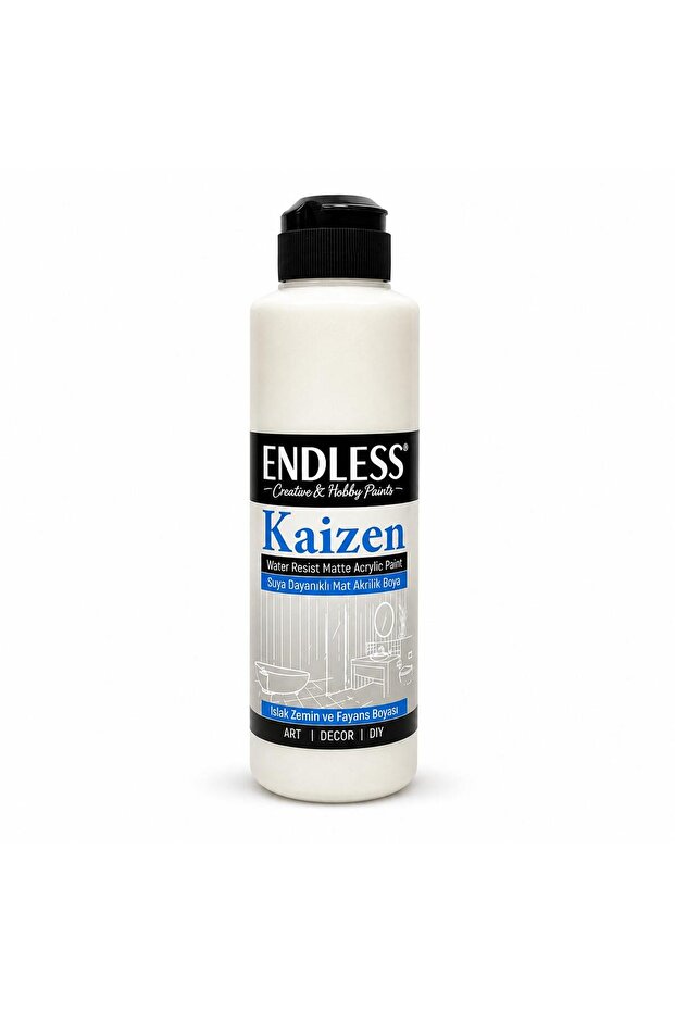 endlesshobby Kaizen Islak Zemin Ve Fayans Boyası Süt Beyaz 500ml + Katalizör 20gr KZ-002