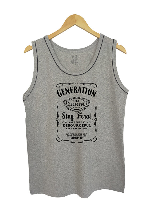 Men's Strappy T-Shirt 100% Cotton Knitted Generation Design Digital Printed