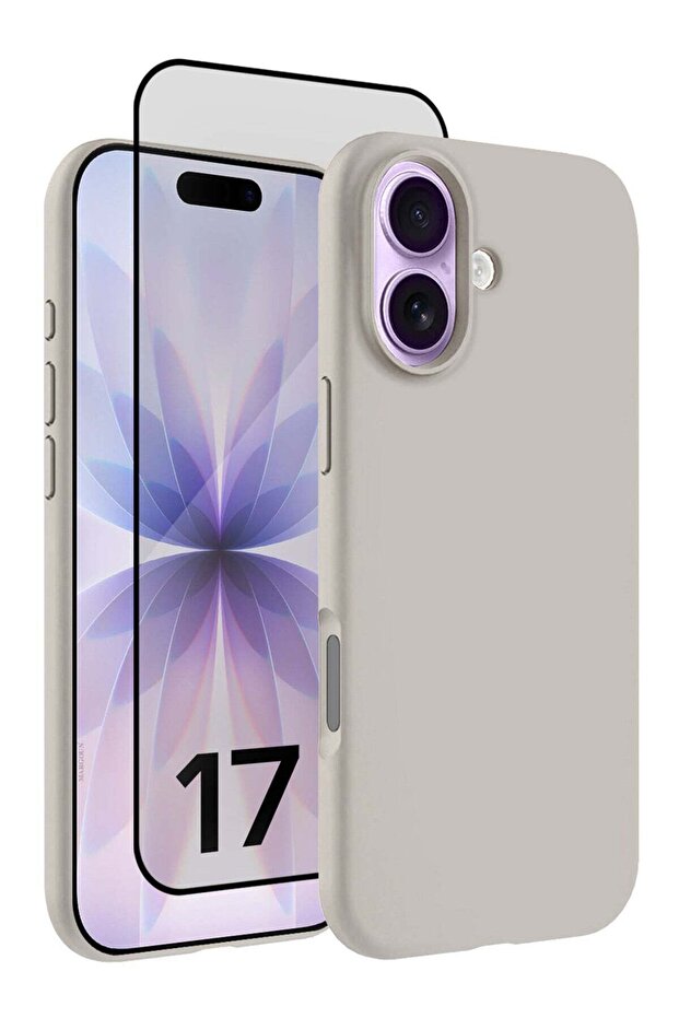2Packs Liquid Silicone Protective Phone Case for iPhone 17, Soft Anti-Scratch Microfiber Lining