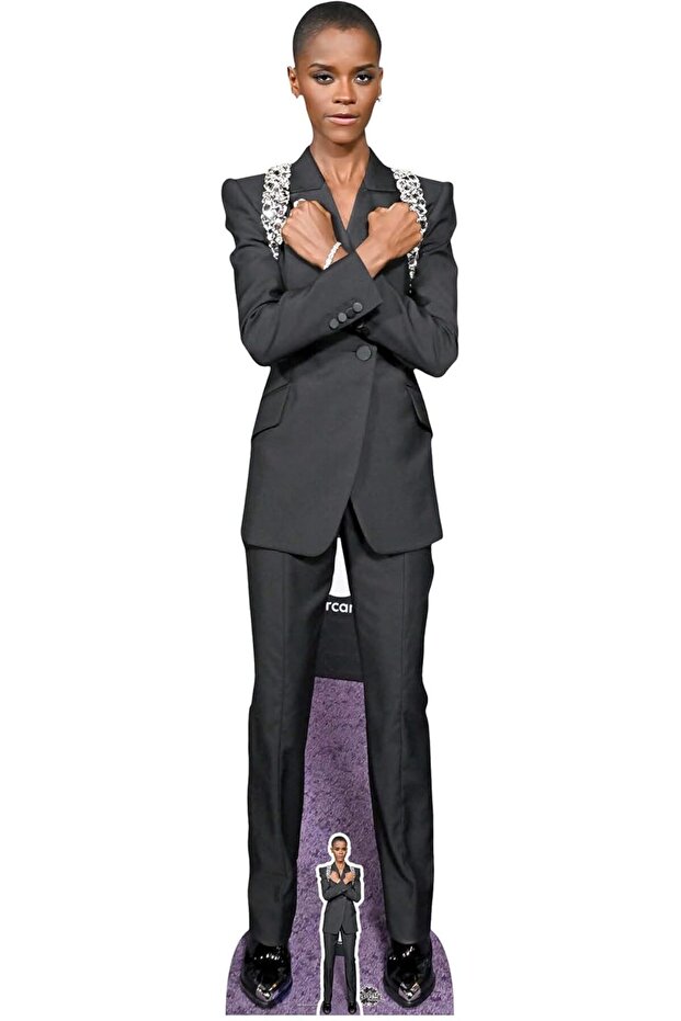 CS1065 Letitia Wright Lifesize Cardboard Cutout With Mini