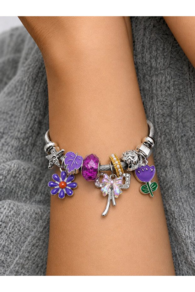 Mixed Figure Charm Bracelet – Stainless Steel Women's Bracelet