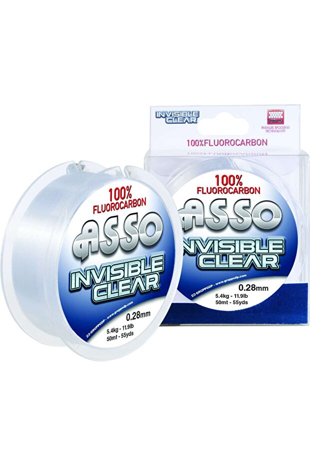 Invisible Clear Parallel 100% Fluoro Carbon Fishing Line 50Mt Standard 0.19 mm