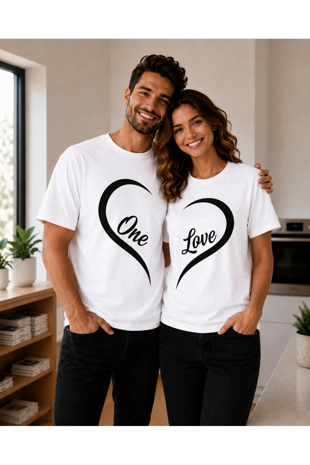 Unisex Oversize T-Shirt One Love Printed 100% Cotton T-Shirt Comfortable Fit (Single Item Price)