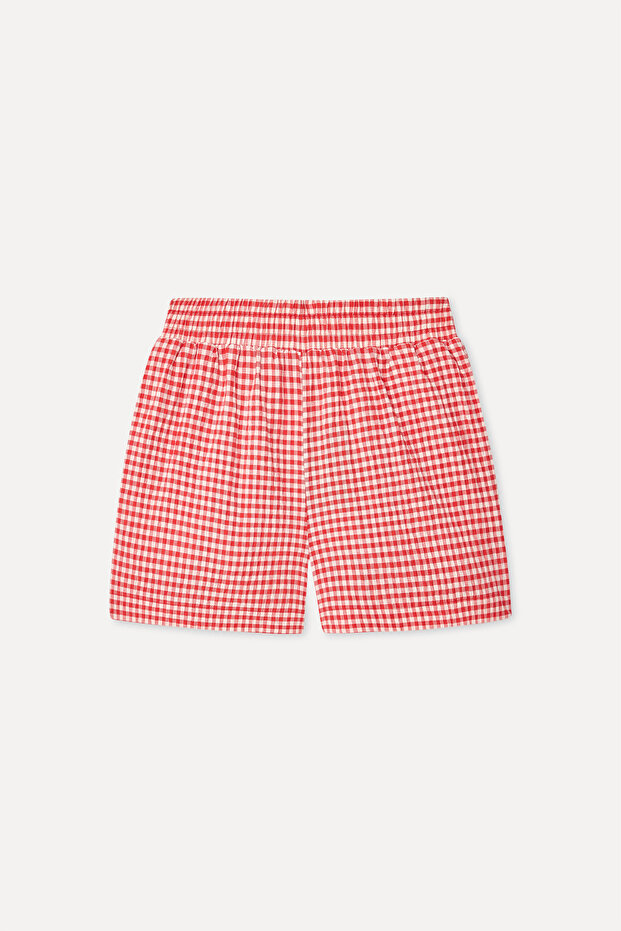 Women's Red Plaid Comfort Fit Shorts