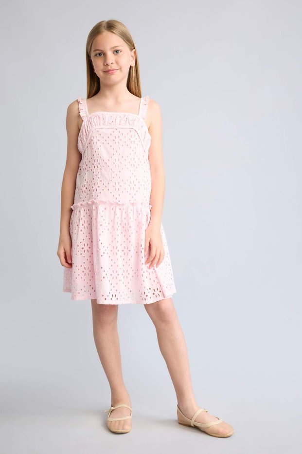 100% Cotton Scallop Dress for Girls G8984A826Hs