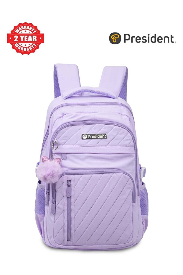 School Backpack Waterproof Book Bag with Compartments and Doll Pendant for Kids