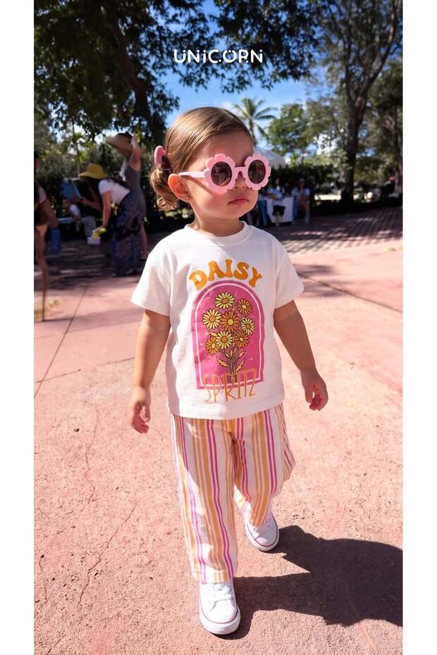 Printed T-Shirt and Muslin Pants Set