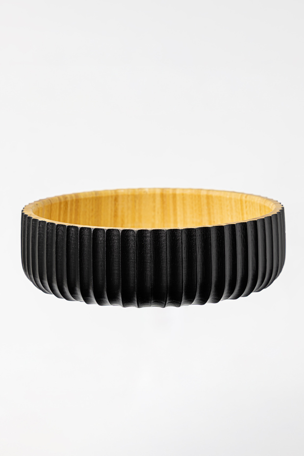Gravürlü Bambu Kase - Ø22 cm