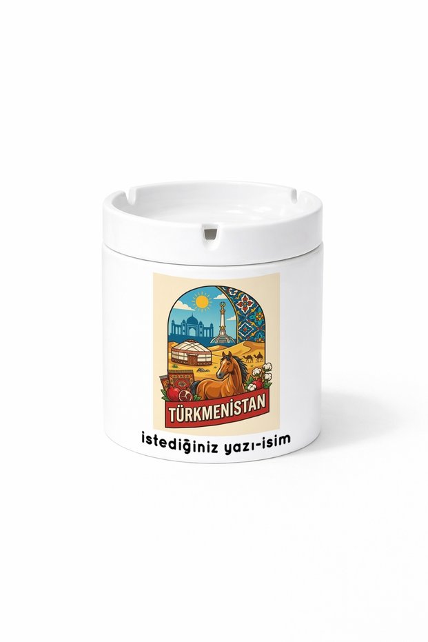 Turkmenistan - Turkmenistan City Double-Sided Printed Ashtray Ashtray Gift