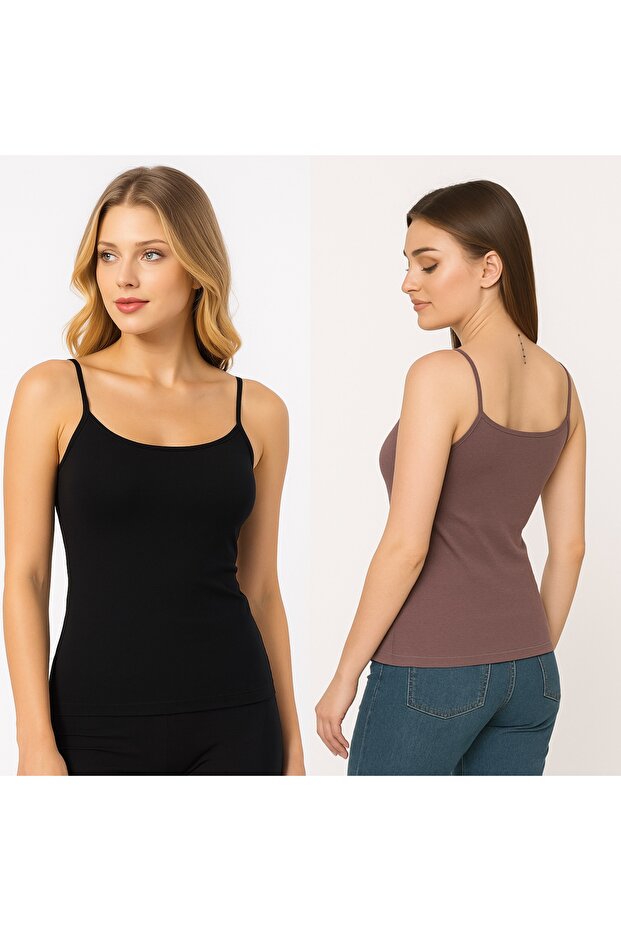 Women's Rope Strap Tank Top 2 Pieces