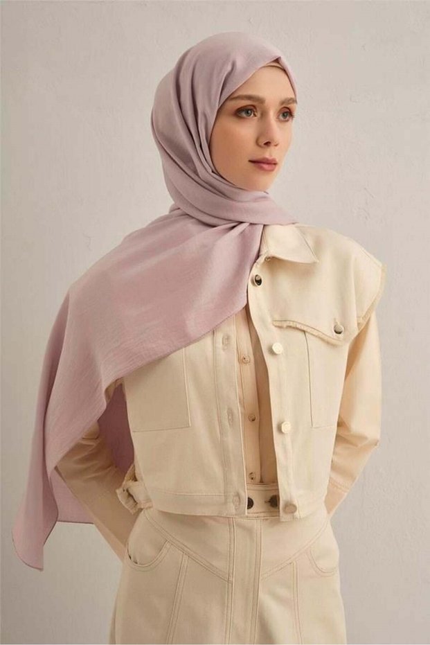 Modern Border-Edged Lilac Color Shawl Stylish Design Women's Accessory