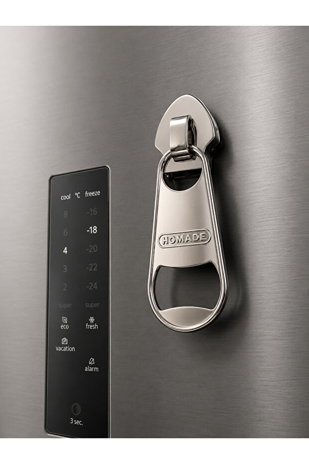 Zipper Design Metal Bottle Opener with Magnet Refrigerator Opener Decor Ornament