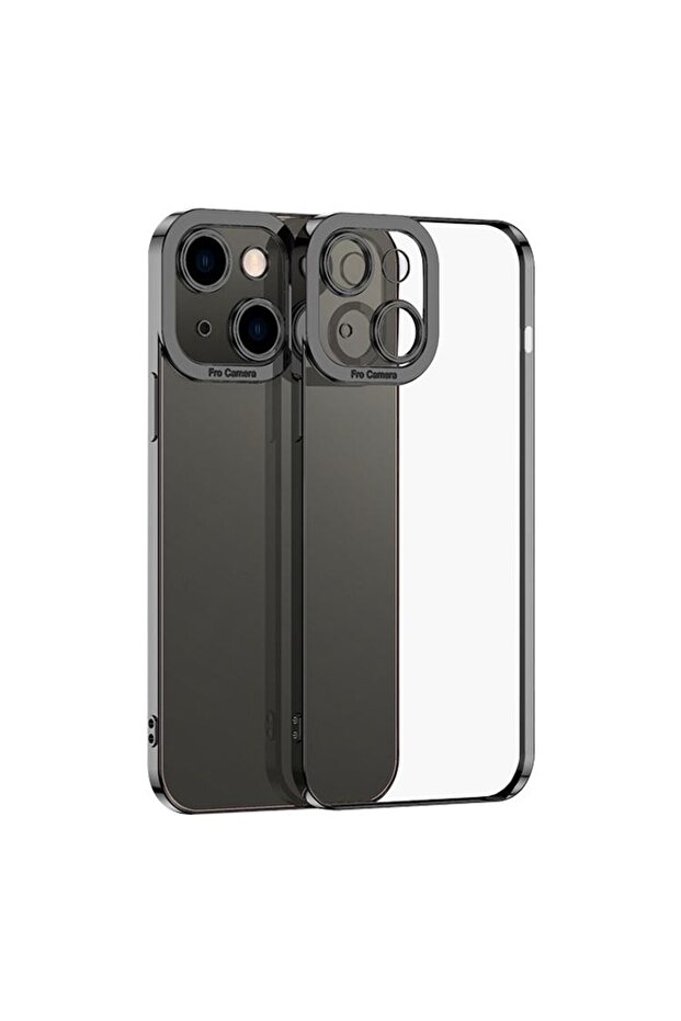 Electroplated Θήκη Σιλικόνης Black (Apple iPhone 15 Plus) - 1
