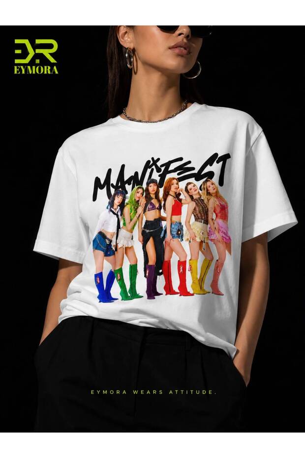 Manifest Printed White Crew Neck T-Shirt