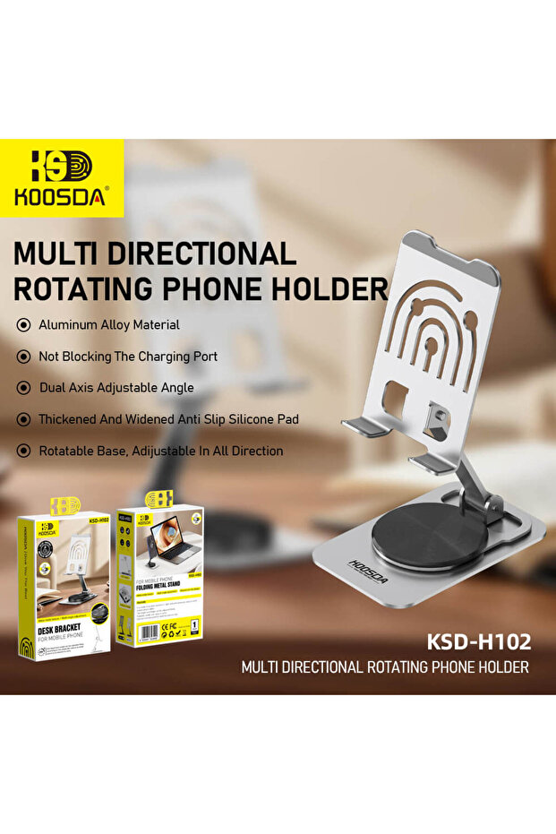 KSD-H102 Multi-Directional 360° Phone Holder – Flexible Viewing, Easy Installation