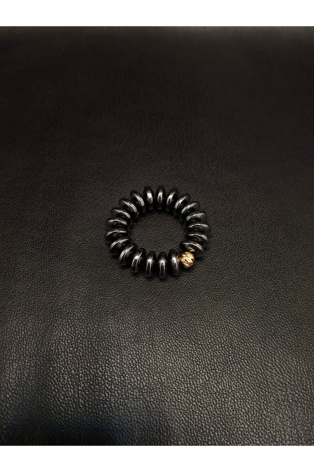 Anthracite Color Natural Hematite Stone Minimal Finger Prayer Beads & Ring New Generation Pocket Prayer Beads