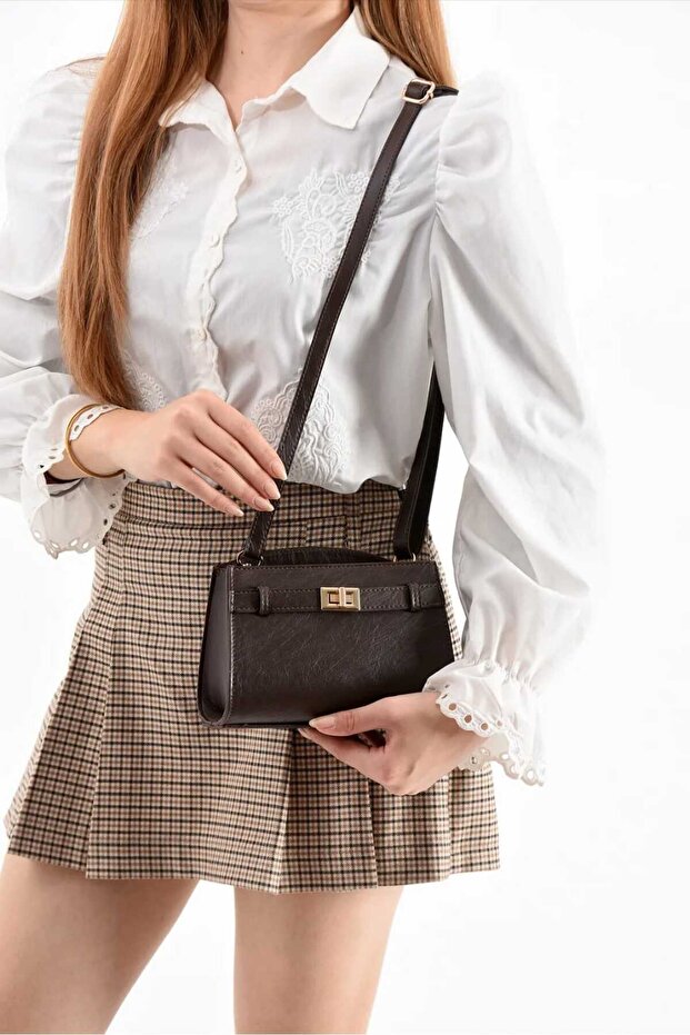 Women's Long Strap Shoulder and Crossbody Bag Brown