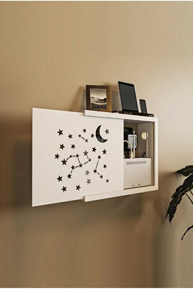 Wifi Modem Milky Way Cover Storage Box Computer Cable Socket