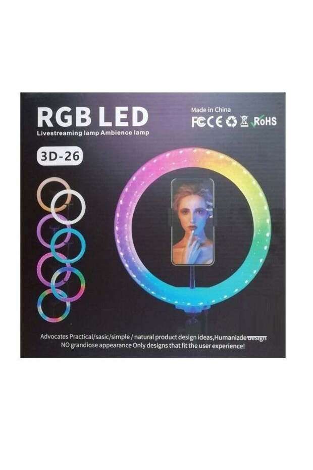 MJ Mj 26 Multicolour RGB LED Soft Ring Light