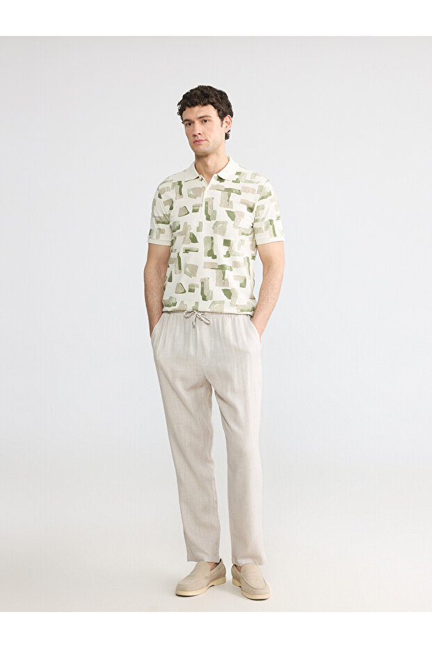 Vizyon New Season Regular Fit Linen Blend Men's Trousers