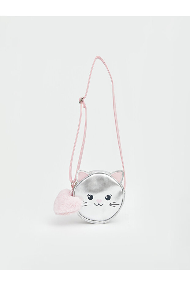 Gray Animal Figured Girl's Shoulder Bag