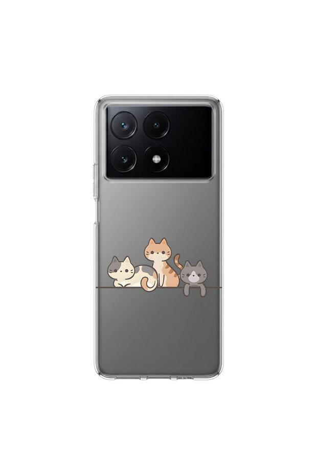 حافظة شفافة متوافقة مع Poco X6 Pro بتصميم Kedis 4