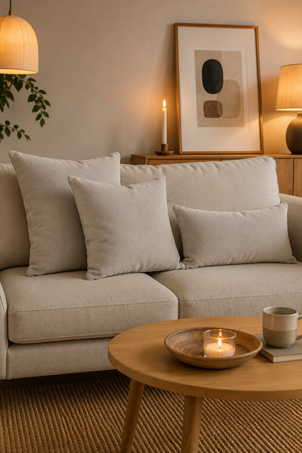 Gray Velvet Textured Decorative Throw Pillow Cover - Zippered - 1 Piece