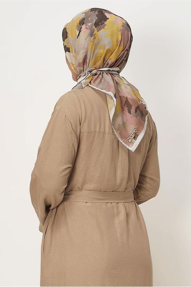 Patterned Natural Scarf 8634 - 2