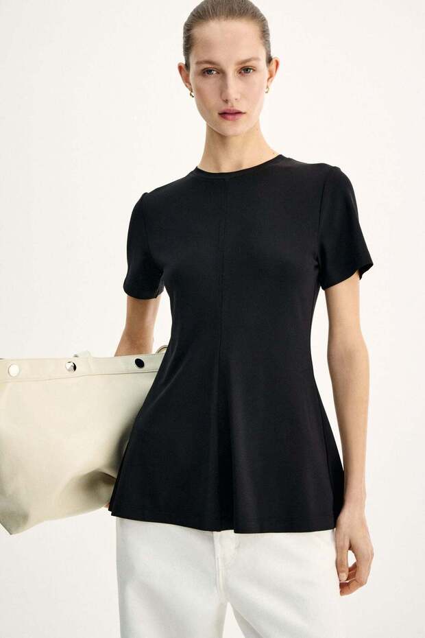 Interlock peplum top - 2