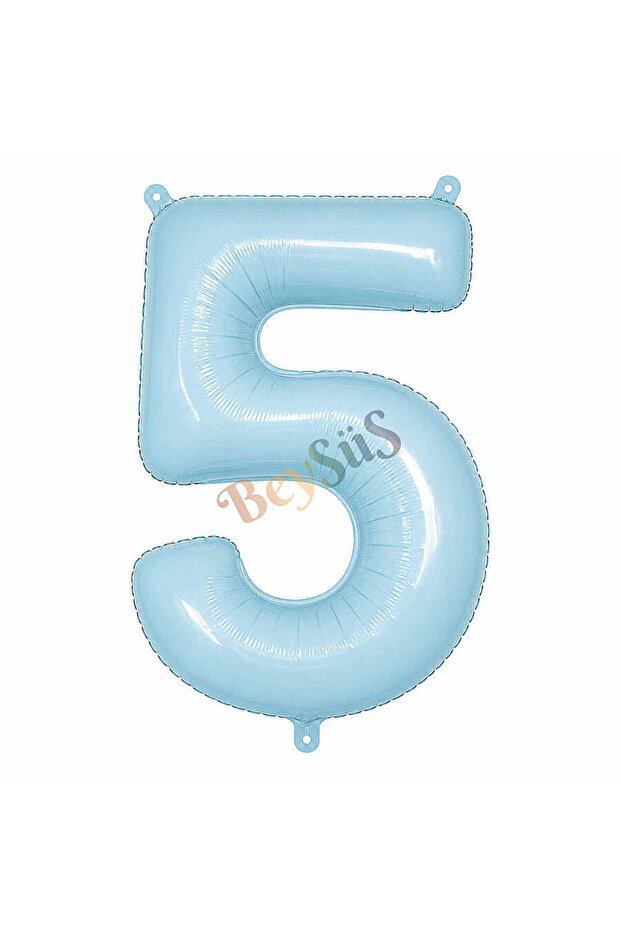5 بالونات من الفويل باللون الأزرق (76 سم)