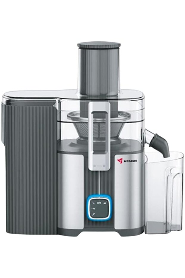 Electric Juicer, 1000W, 2L Pulp Container, 1.2L Juice Cup, 3 Speeds, Pulse Function, Black Steel (ME-JC3007)