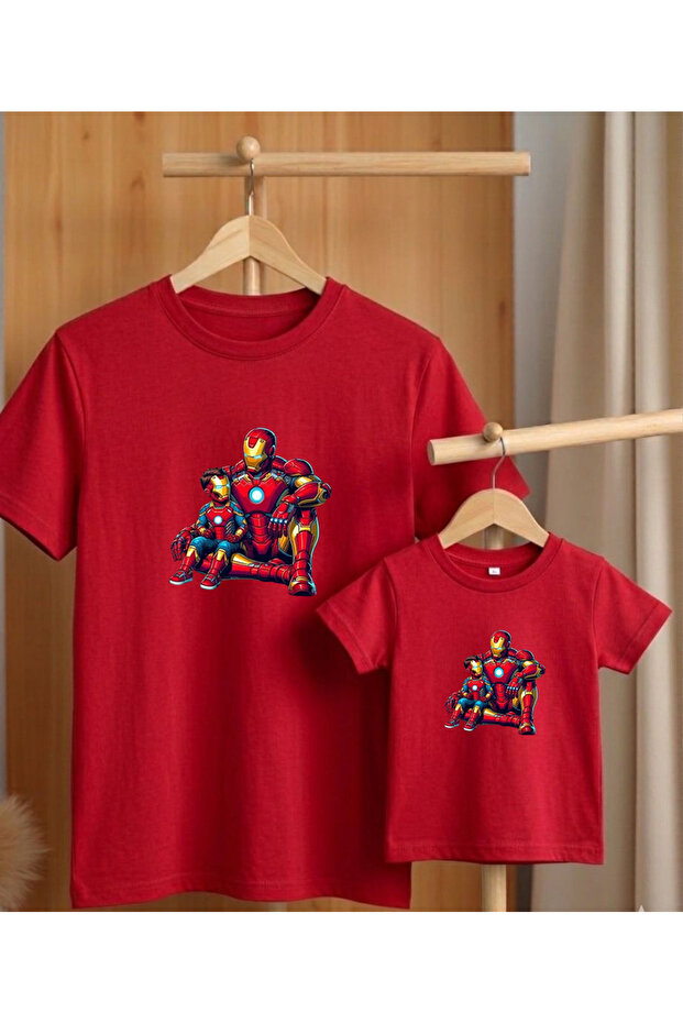 Father's Day Concept - Father-Child Combination T-Shirt Oversize 100% Cotton T-Shirt (Must Be Ordered in Pairs for Combination)