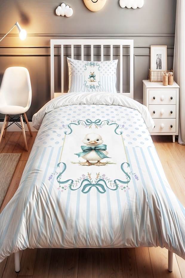 Duck Tale Patterned Single Baby Kids Bedding Set