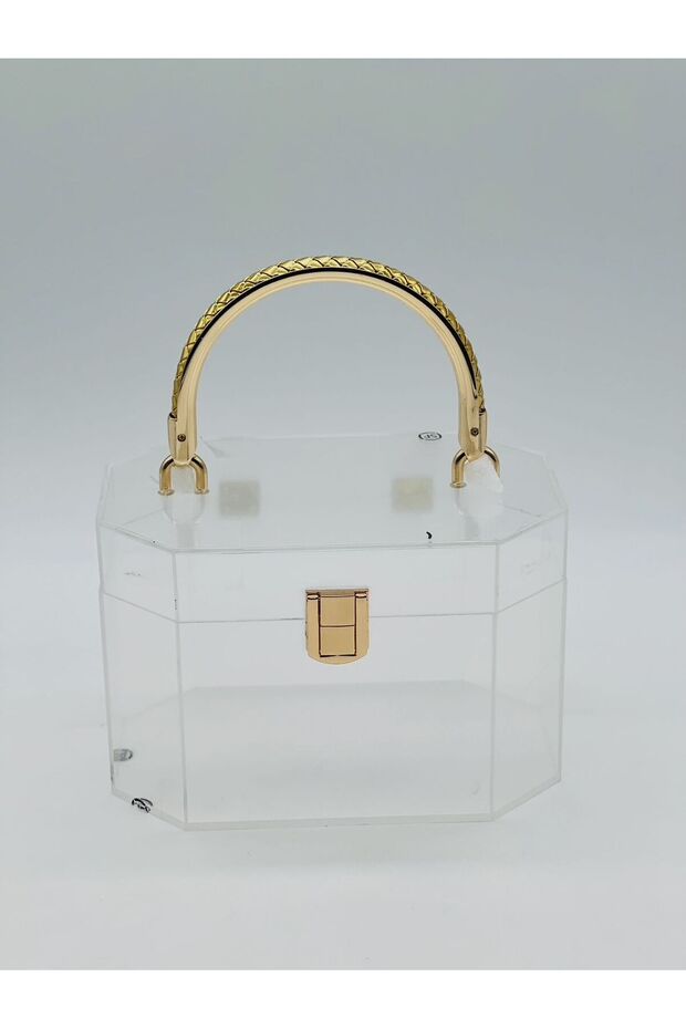 Premium Acrylic Gift Basket With Golden Handle