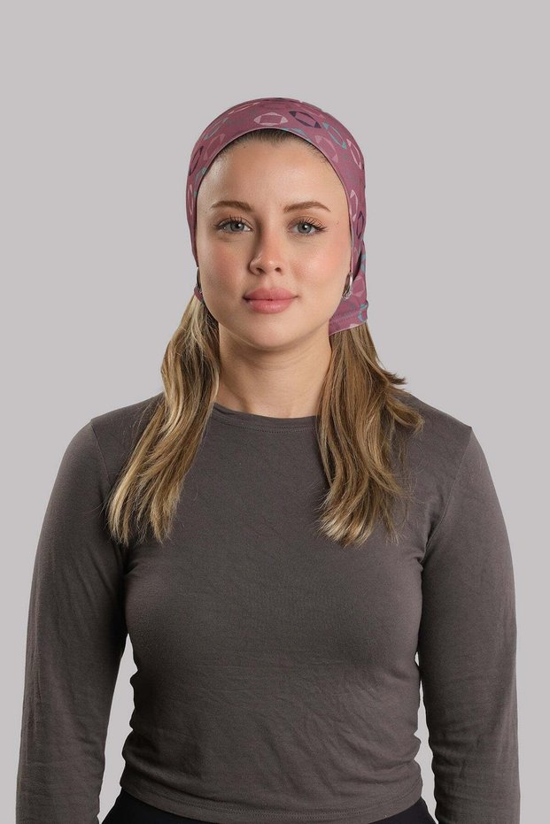 Dried Rose Practical Ready-To-Wear Buff Bandana Sandy Geometric Patterned Tube Cap 2416_18