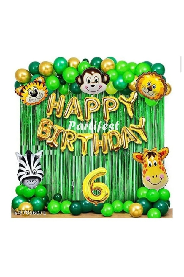 Safari Animals Balloon Set Safari Concept Foil Helium Balloon Set Safari Concept Birthday Set