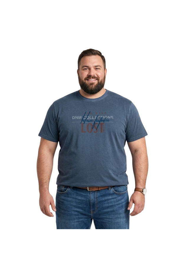 Large Size Cotton Comfortable Fit Daily Use Crew Neck Men's T-Shirt