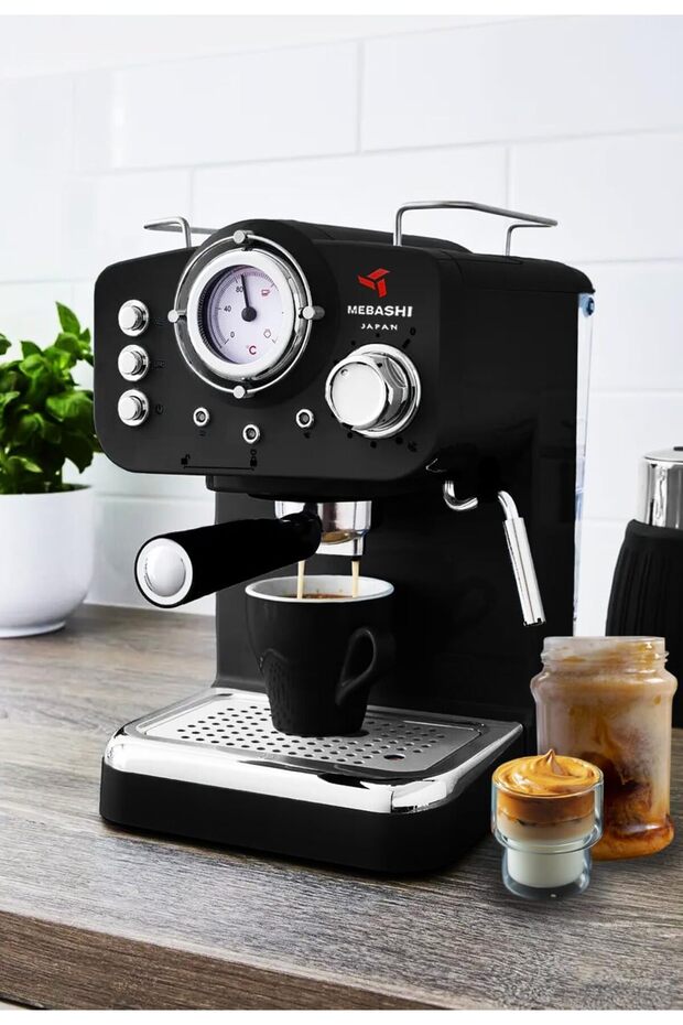 ME-ECM2009 Espresso Coffee Machine - 20 Bar Pressure, 1.25L Capacity, Aluminium Alloy Boile