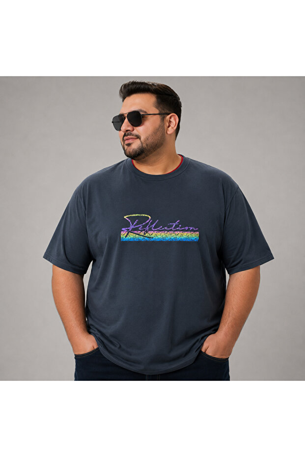 Large Size Cotton Comfortable Fit Daily Use Crew Neck Men's T-Shirt