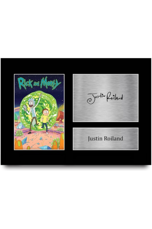 A4 Justin Roiland Rick and Morty Gifts Printed Signed Autograph Picture Presentation Display for TV Show Fans