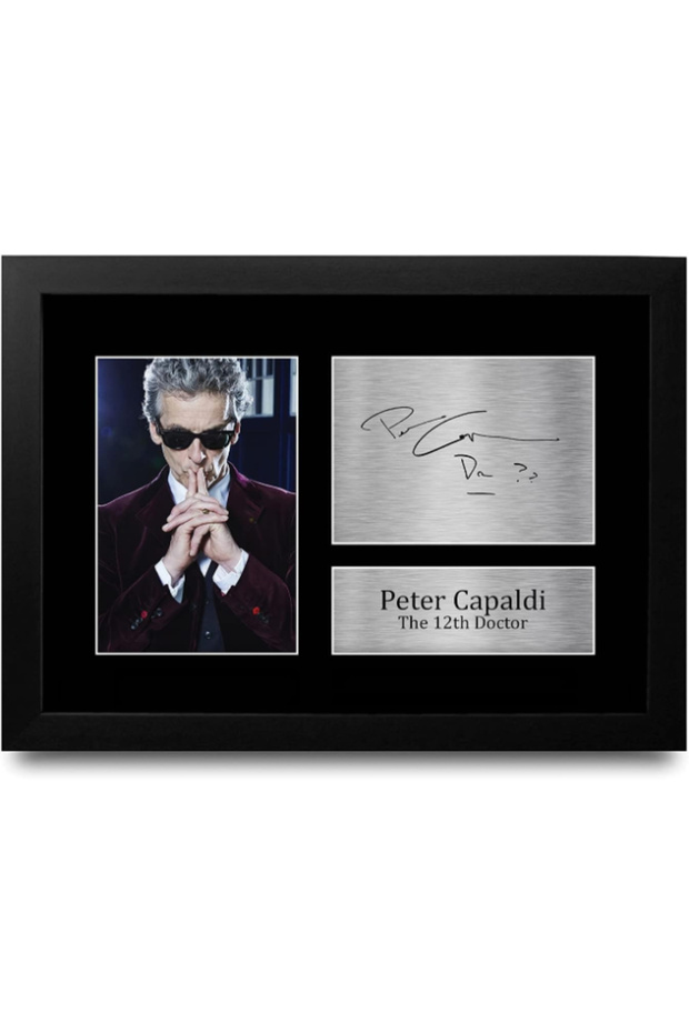 FR Peter Capaldi Gift Signed FRAMED A4 Printed Autograph Doctor Dr Who Gifts Photo Picture Print Display